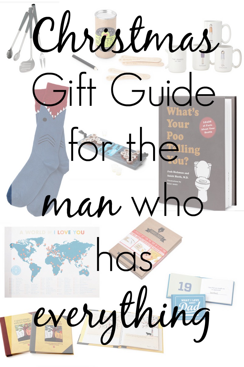 Christmas Gift Guide for the man who has everything pin
