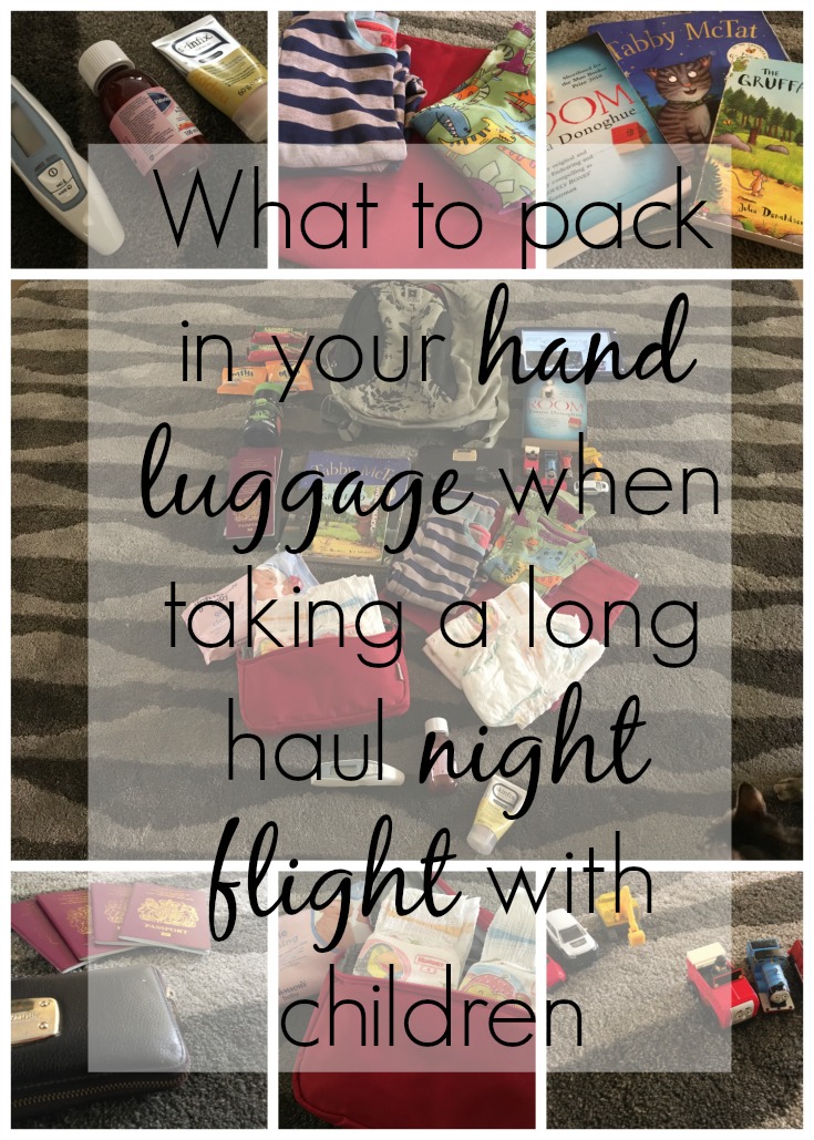 What to pack in your hand luggage when taking a long haul night flight with children