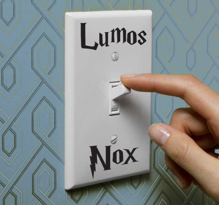 Lumos Nox light switch spell wall sticker